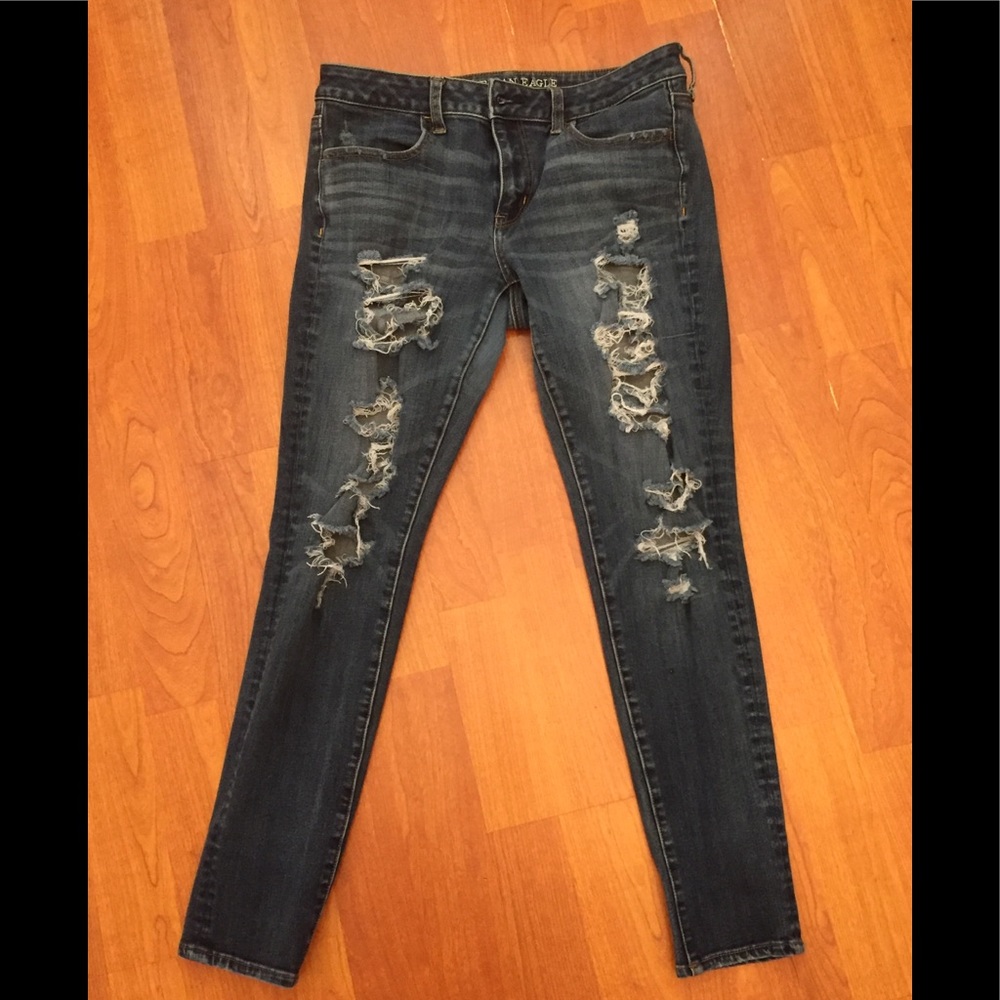 Distress American Eagle Outfitters Jeans
